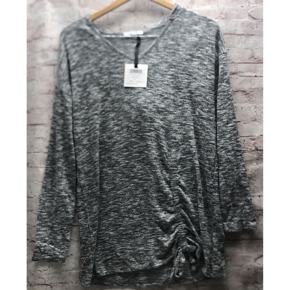 89th & Madison Pullover Hoodie Small Black White Soft Long Sleeve Athleisure NWT